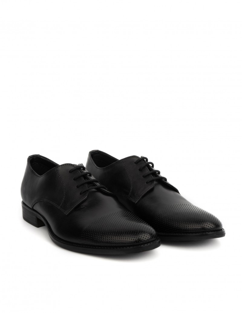 Zapatos Vestir Hombre Cordones Negros - PERA LIMONERA