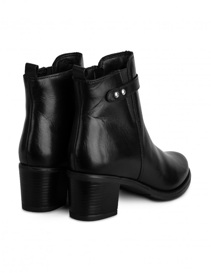 Botines Piel Negro Tacón Medio PERA LIMONERA Botines Piel Negro Tacón Medio PERA LIMONERA