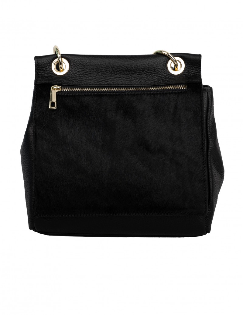 Bolso Bandolera Piel Premium Negro