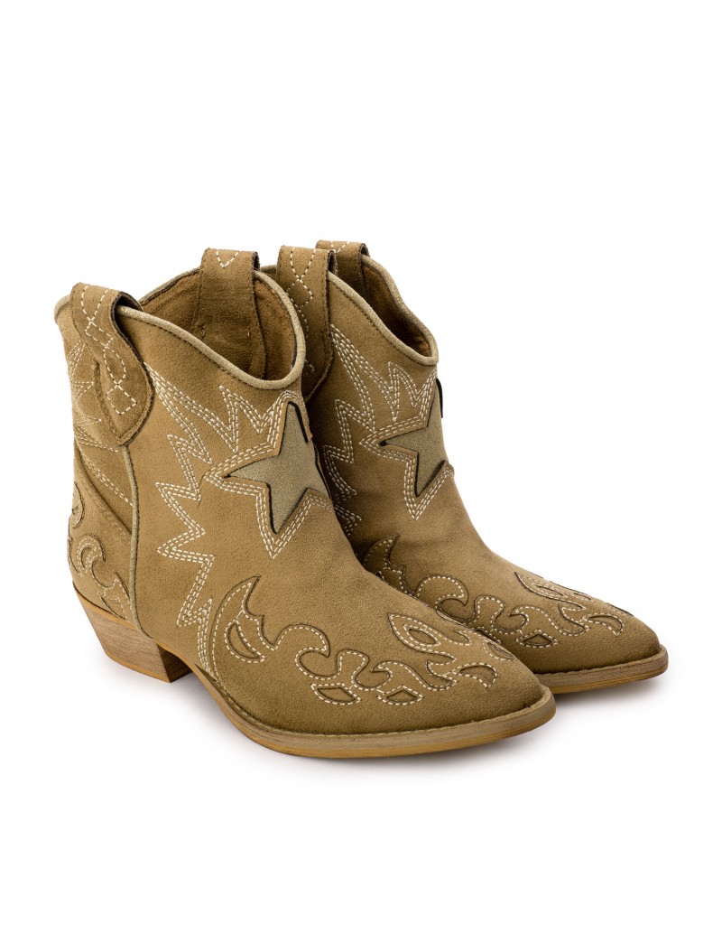 Botines Cowboy Camel Estrella