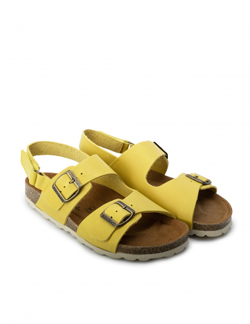 AUTENTI Sandalias Bio Tira Trasera Mostaza 2
