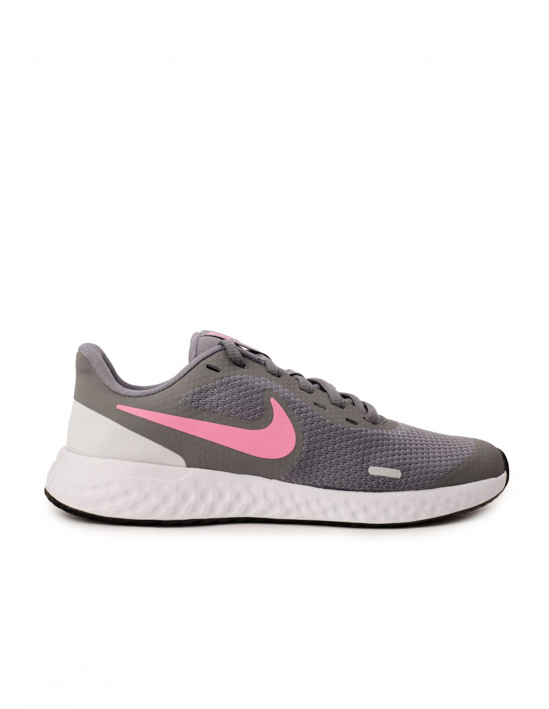 NIKE Revolution 5 Gris y Rosa