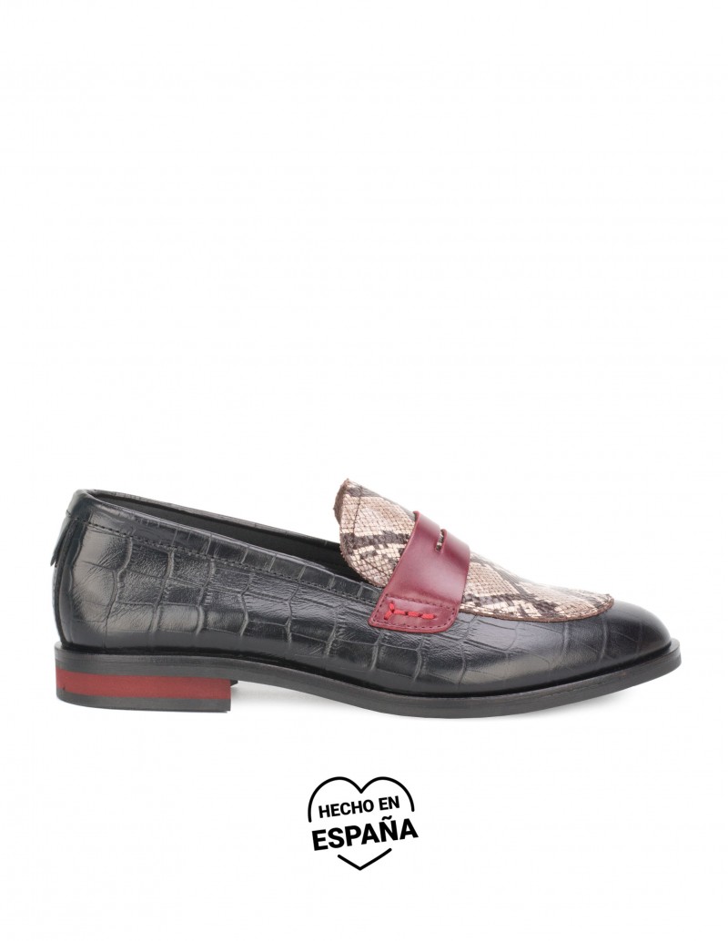 Mocasines Estampado Serpiente