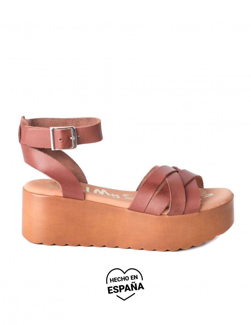 Sandalias Suela Madera Mujer