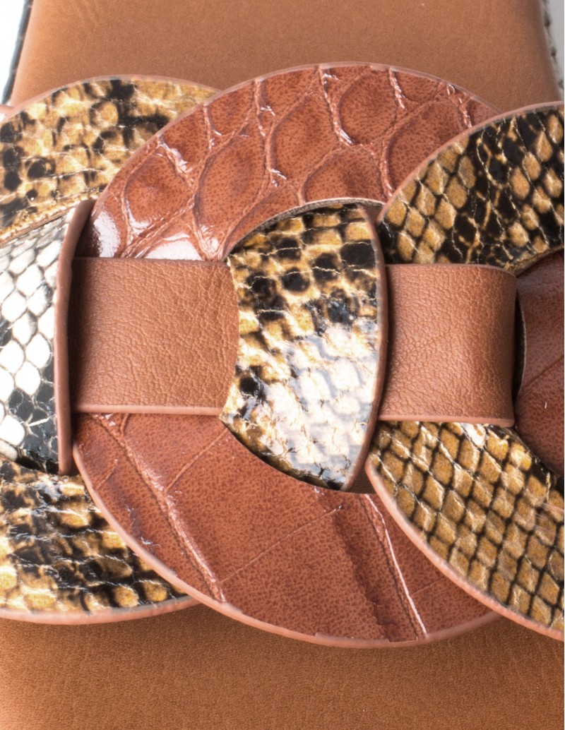 sandalias piel animal print