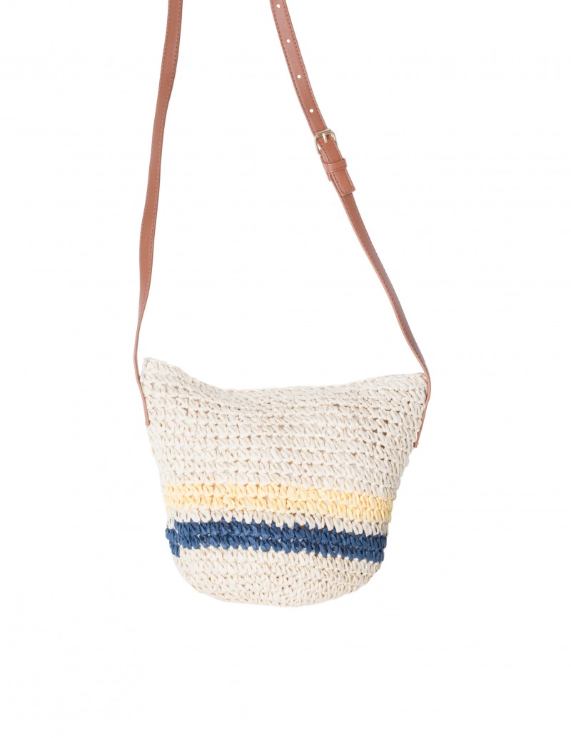 Bolso Rafia Retro Rayas