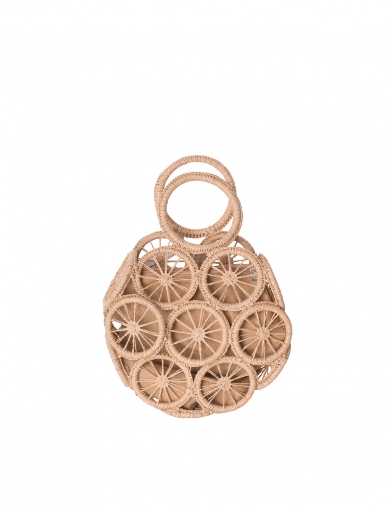 Bolso Rafia Hexagonal
