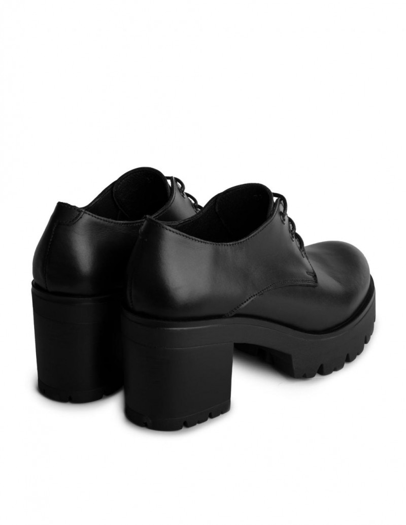 Zapatos Cordones Plataforma Negros LIMONERA