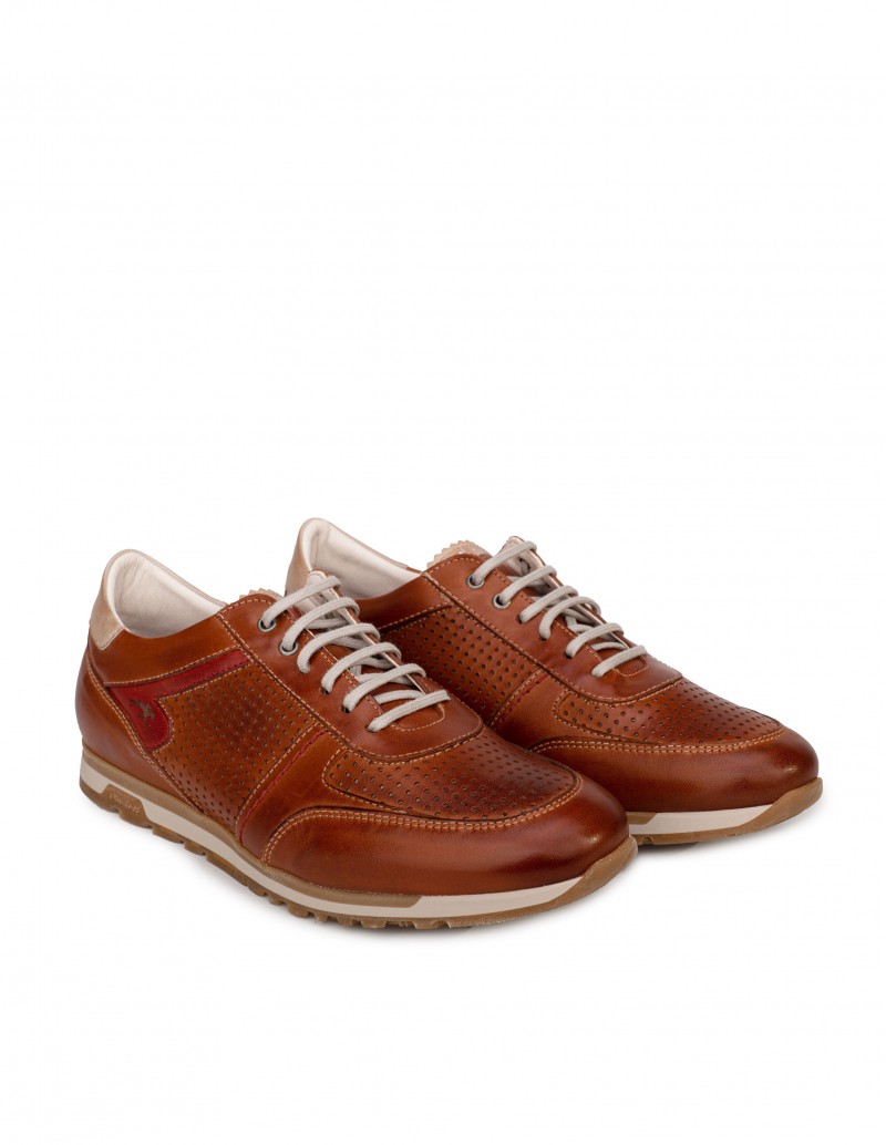 Zapatos Sport Hombre Marrón Cuero