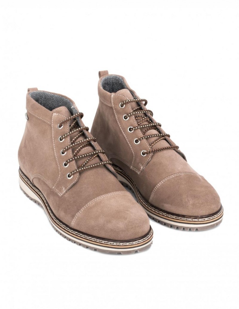 NATURE Botines Impermeables Cordones Taupe