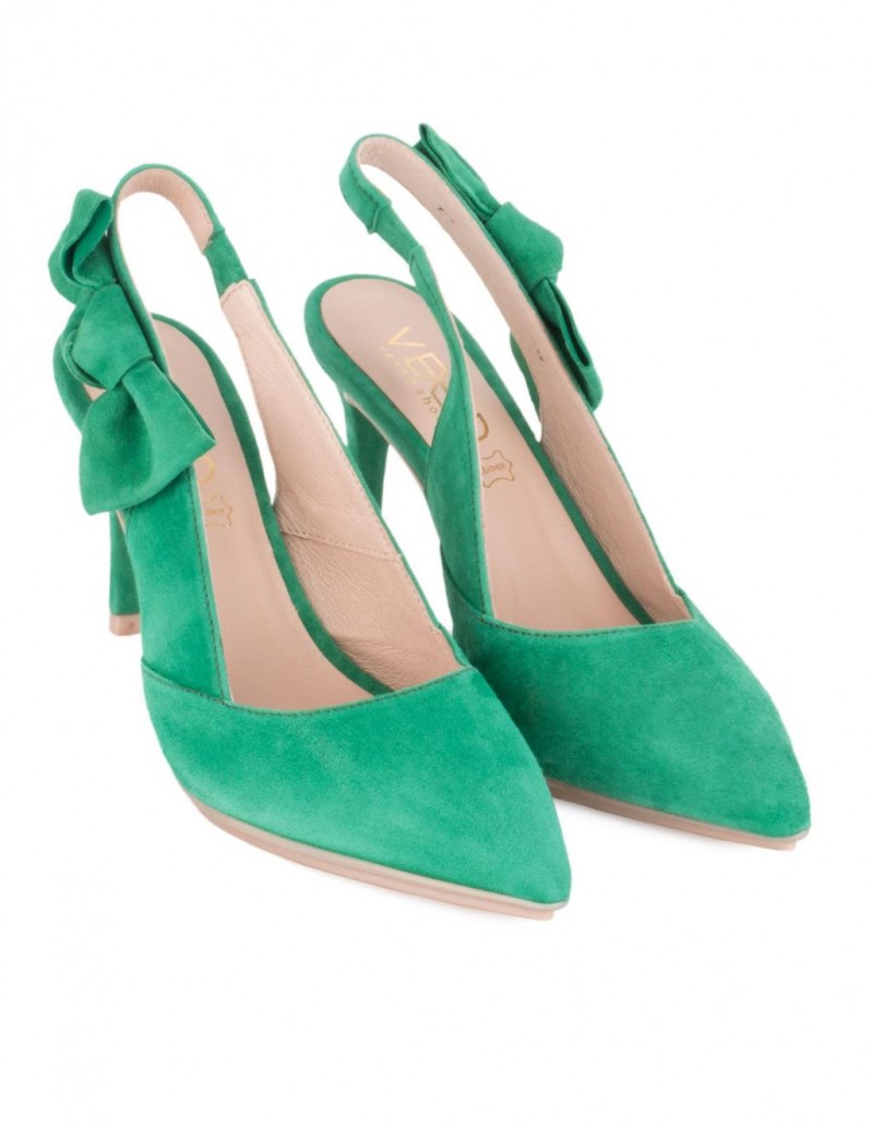 VEXED Zapatos Destalonados Tacon Alto Verde
