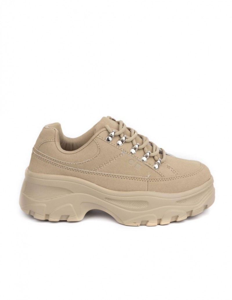 Chunky Sneakers Enganches Metalicos COOLWAY Taupe