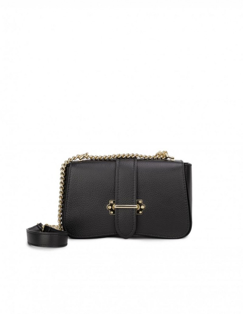 Bolso Negro Cadena Dorada