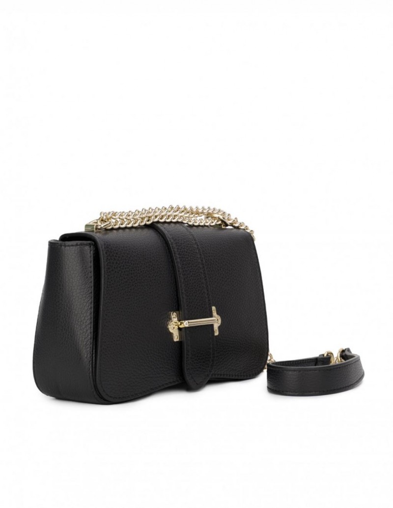 Bolso Negro Cadena Dorada