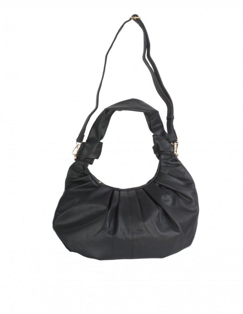 Bolso Negro Polipiel Asa de Hombro