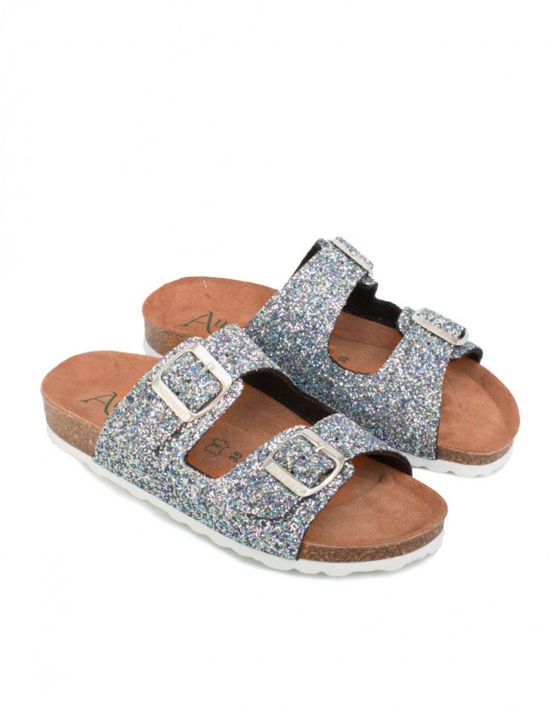 AUTENTI Sandalias Bio Hebillas Glitter Multicolor 2