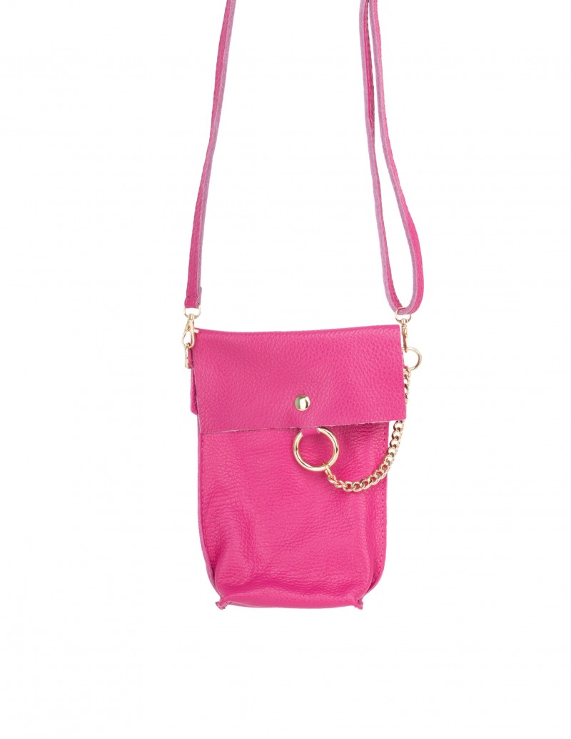 Mini Bolso Porta Móvil Fucsia