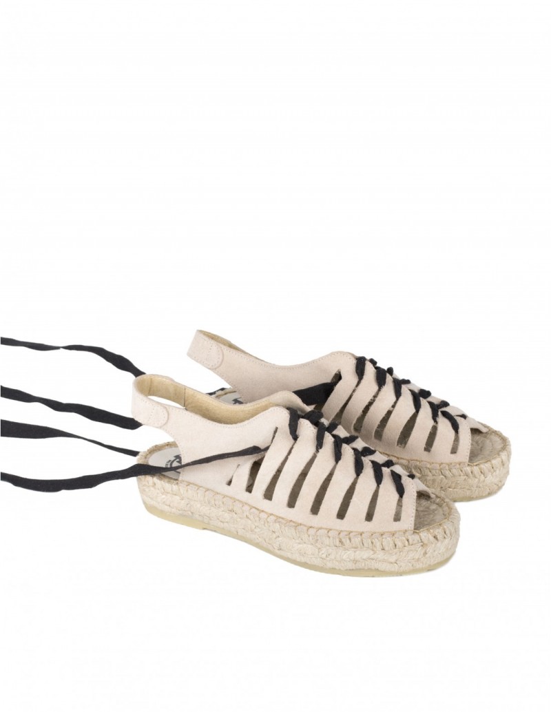 Sandalias Esparto Doble Suela Beige PERA LIMONERA 2