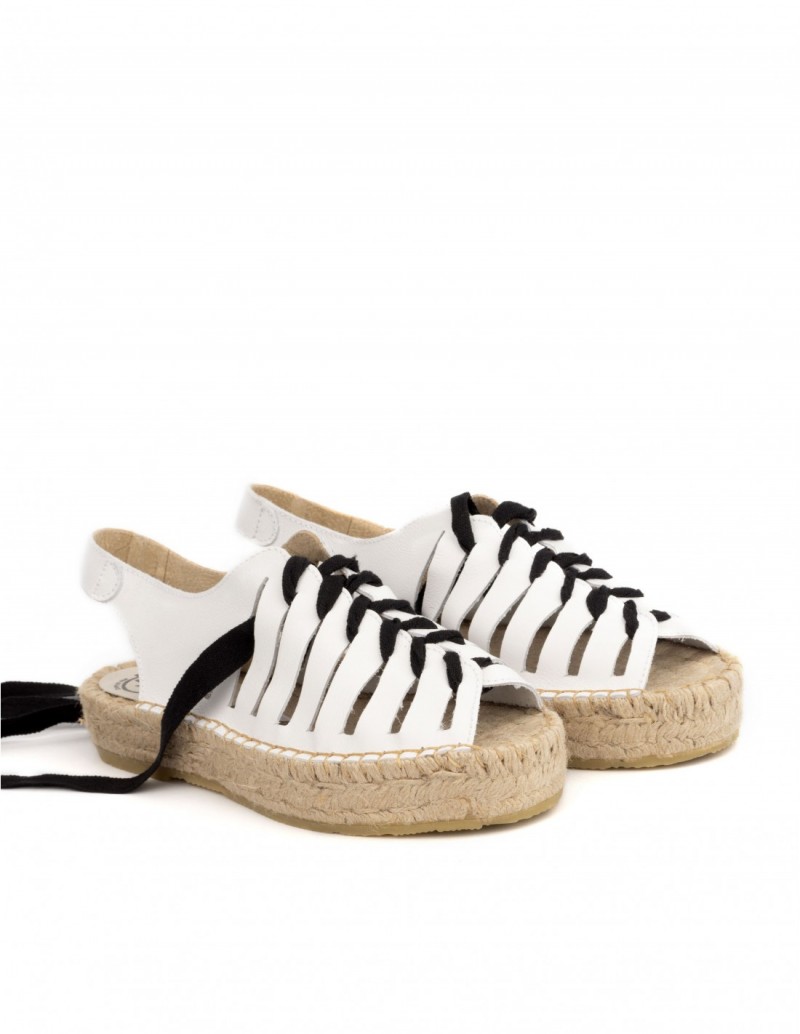Sandalias Esparto Cangrejeras Blancas 2