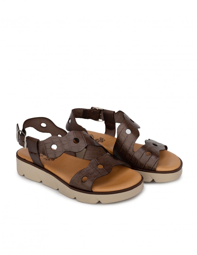 Sandalias Piel Marrones PERA LIMONERA 2