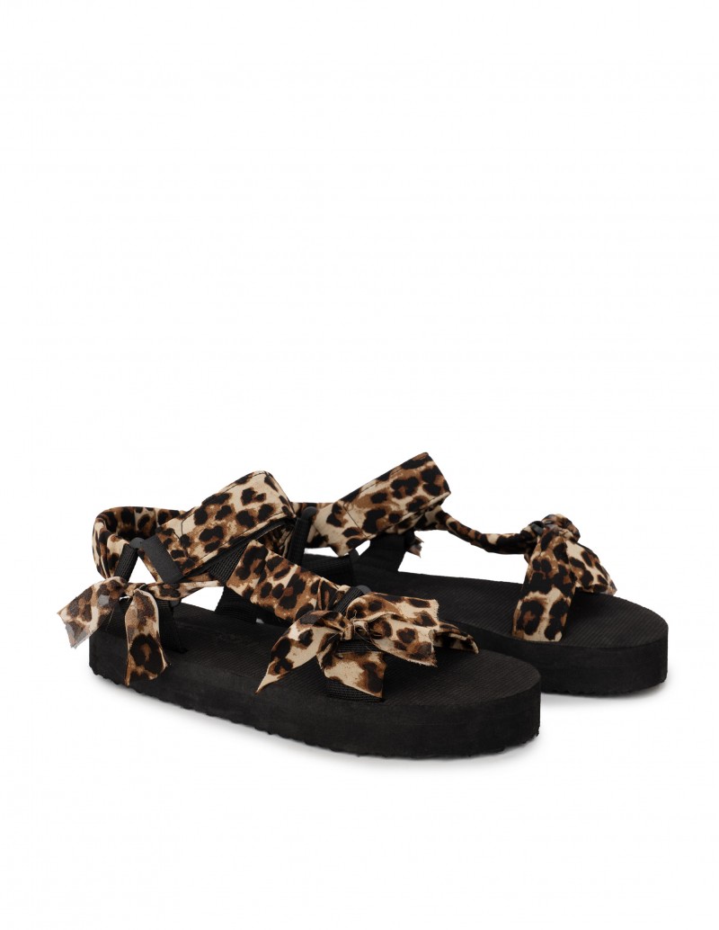 Sandalias Velcro Print Leopardo