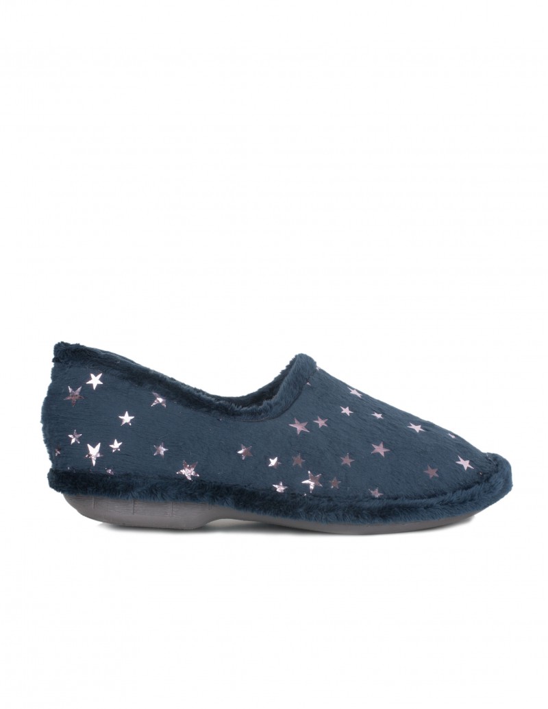 Zapatillas Casa Mujer Estrellas Azul