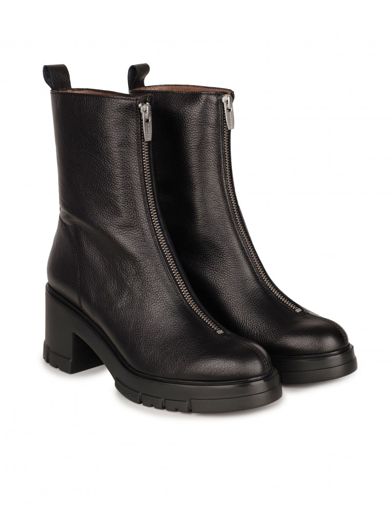 Botines Tacón Cremallera Delantera