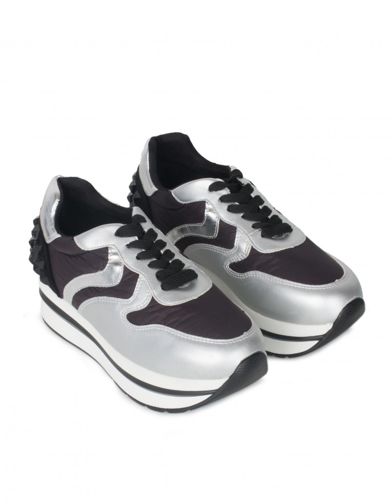 Zapatillas de plataforma de ante gris y piel sintética para mujer Zapatos Zapatos para mujer Zapatillas y calzado deportivo Zapatillas de plataforma y club 