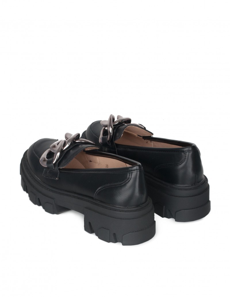 Mocasines Plataforma Track Negros