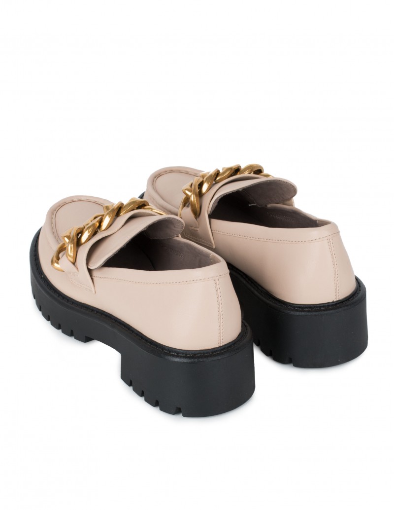 Mocasines Beige Suela Track