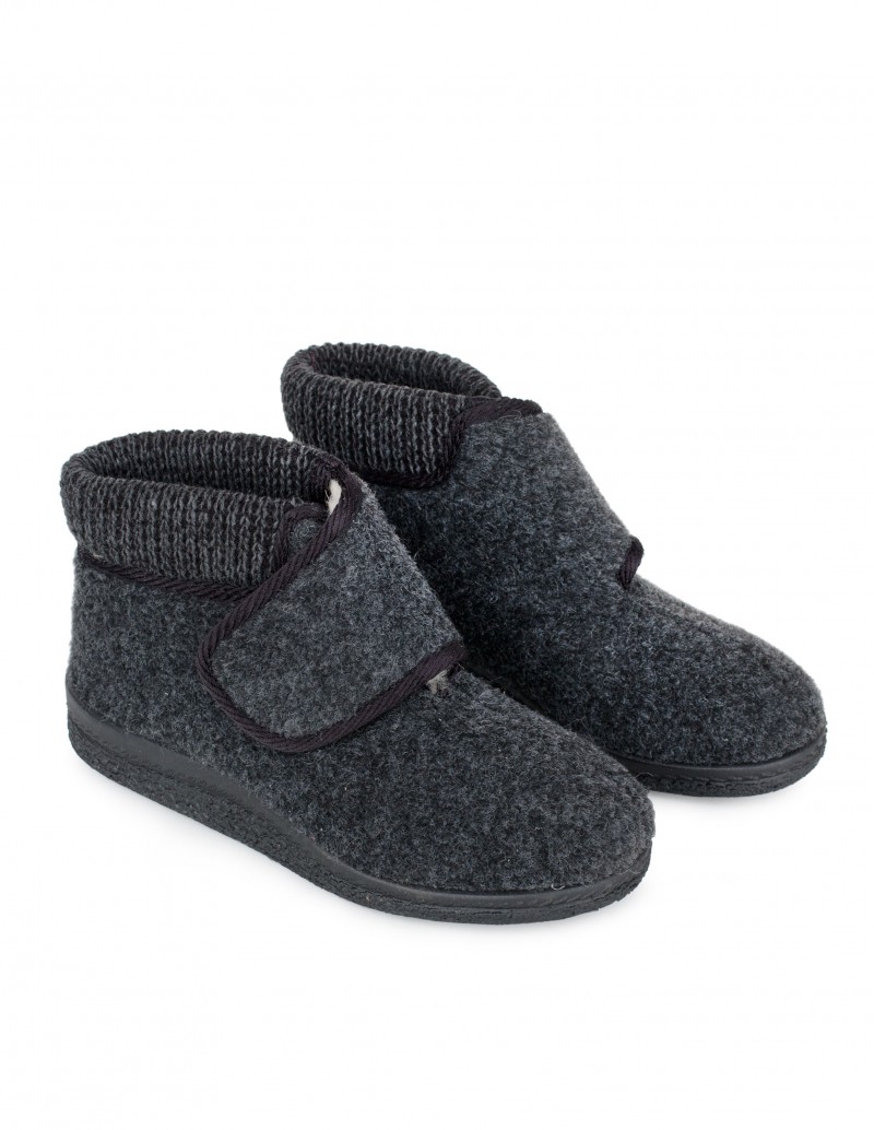 Zapatillas Casa Bota Lana Velcro 2