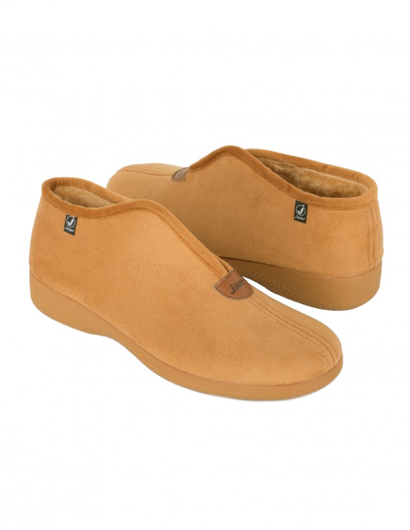 Zapatillas Casa Abotinadas Forro Pelo Marrón 2