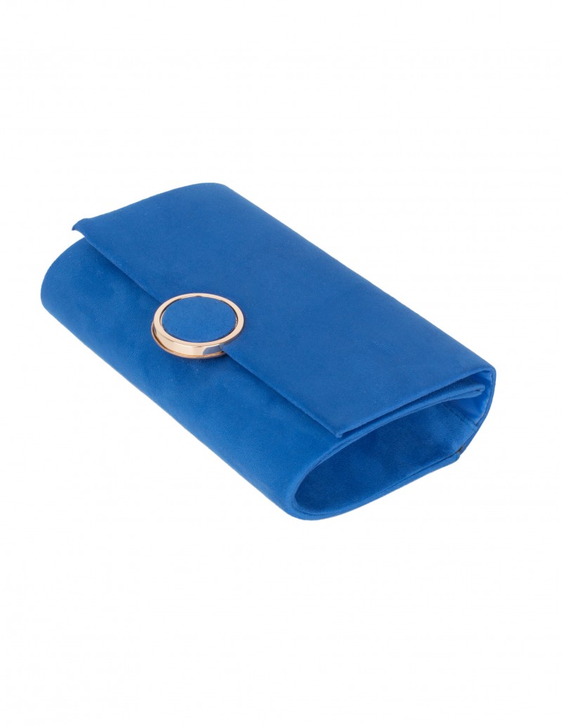 Bolso Fiesta Azul Klein Cierre Dorado 2