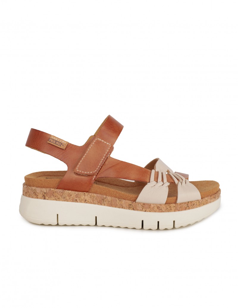 PIKOLINOS Sandalias Tiras Cuero Plataforma