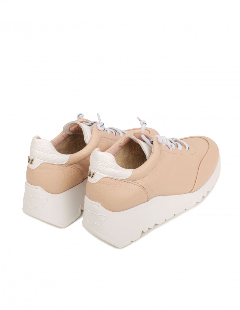 Zapatos Cuña Piel Beige Wonders