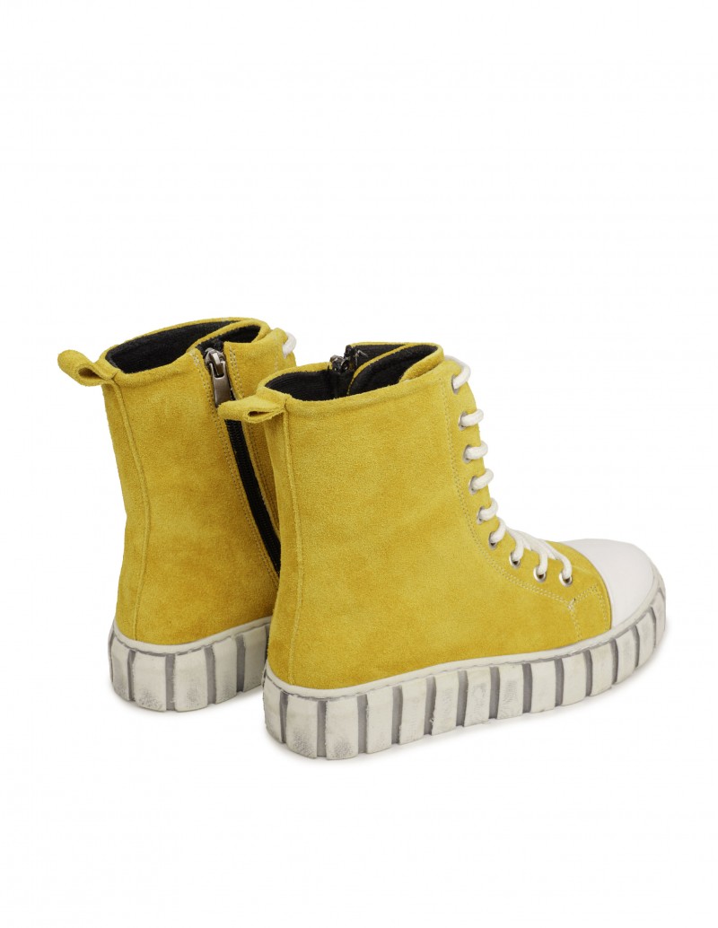 Botas Amarillas Plataforma Mujer