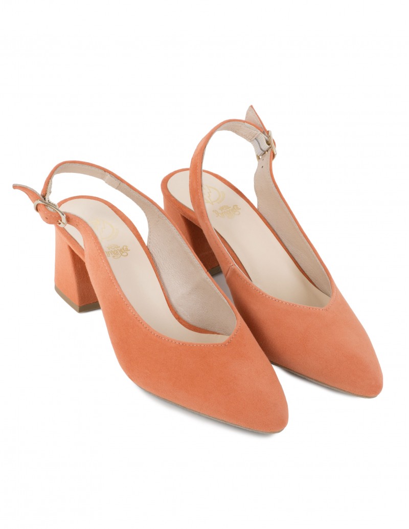 Zapatos Salon Naranja Destalonados