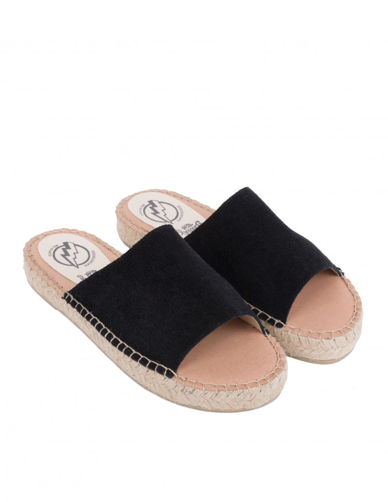 Sandalias Pala Esparto Negras PERA LIMONERA 2