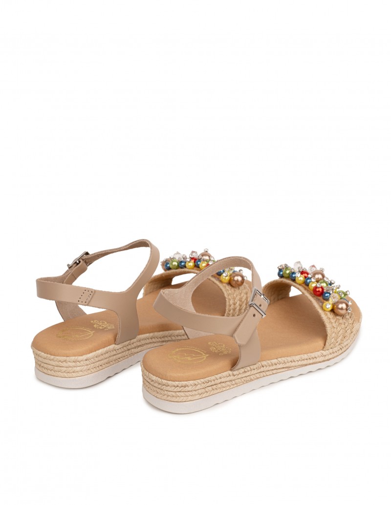 Sandalias Beige Suela Esparto