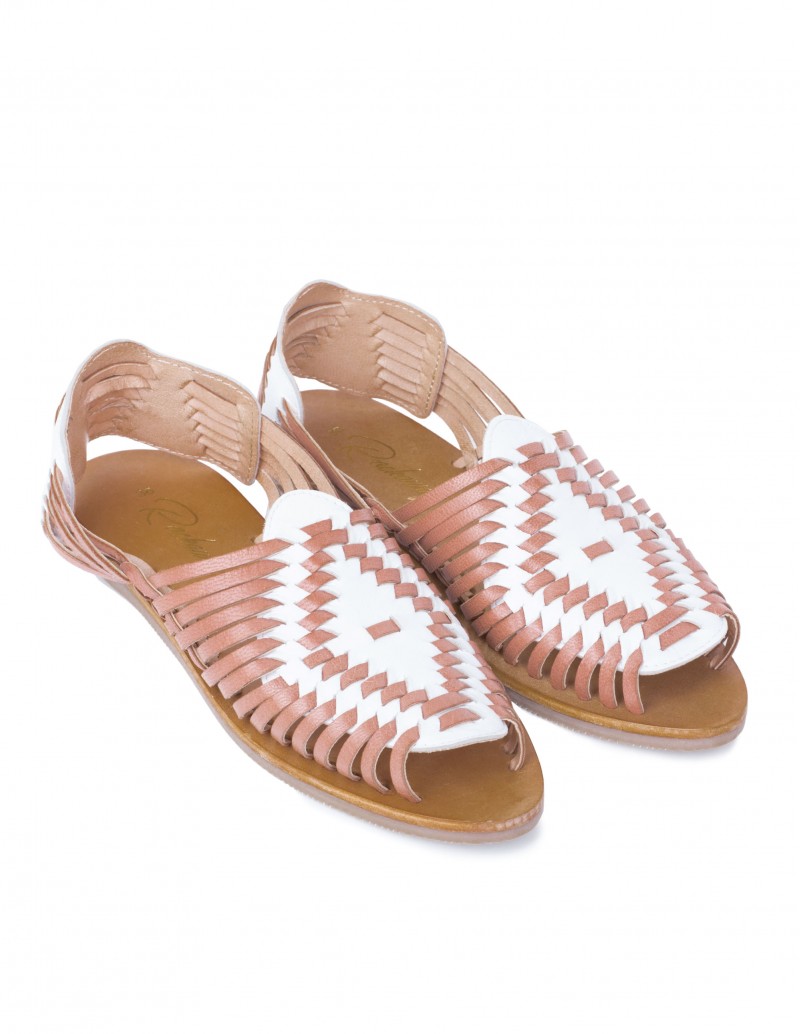 Sandalias Mexicanas Piel Rosas