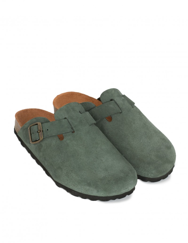 Zuecos Bio Verdes Hebilla
