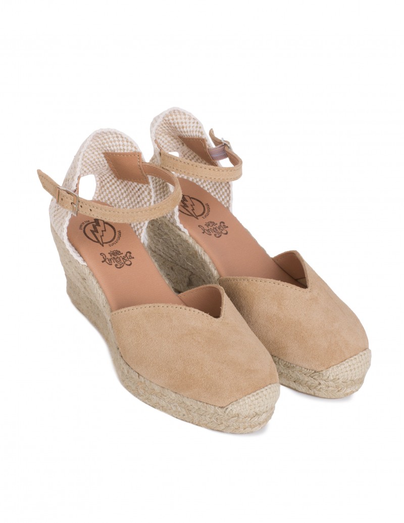 Alpargatas Cuña Piel Camel PERA LIMONERA 2