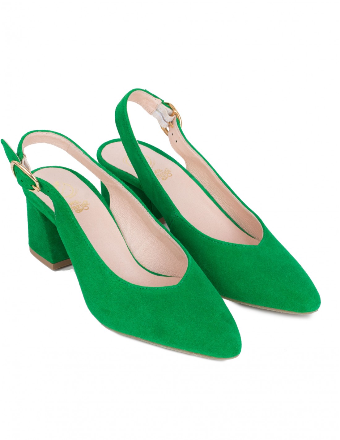 Zapatos Verdes Destalonados Ancho PERA LIMONERA