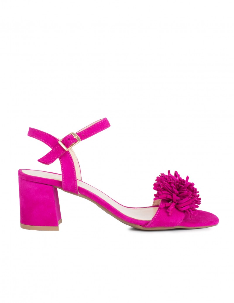 Sandalias Fiesta Pompón Fucsia PERA LIMONERA