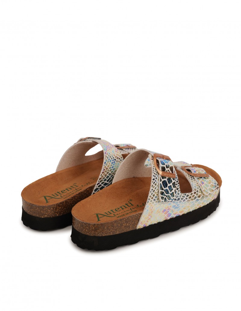 Sandalias Bio Piel Iridiscente
