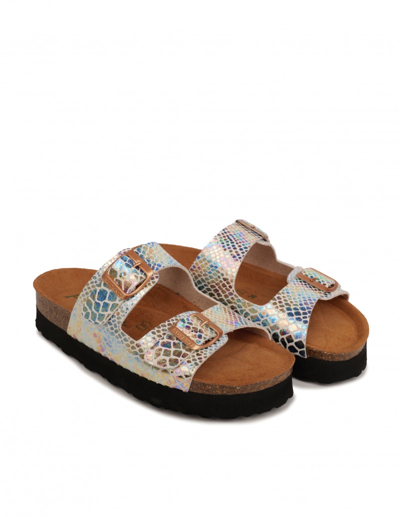 Sandalias Iridiscentes Mujer