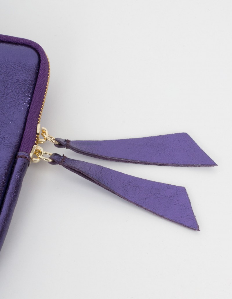 Bolso Porta Móvil Piel Violeta