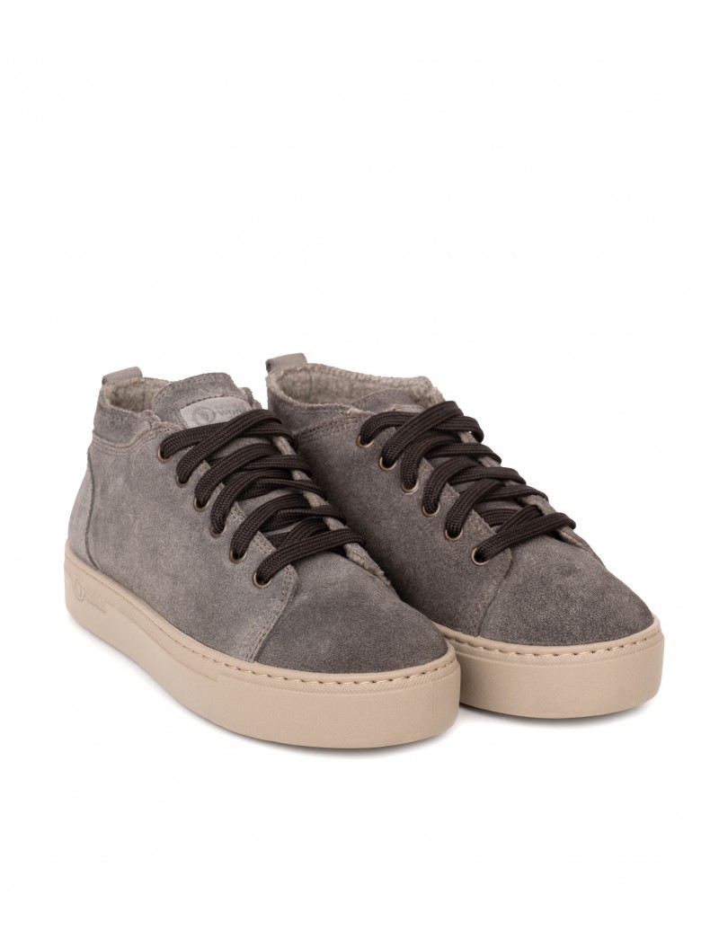 Botines Cordones Gris Mujer Botines Cordones Gris Mujer