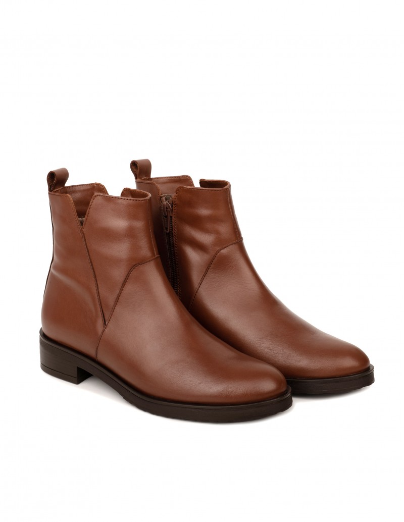 Botines Wonders Mujer Piel Marron