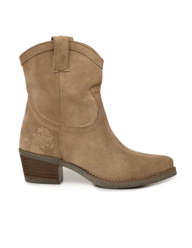 Botas Camperas Bajas Piel Beige PERA LIMONERA